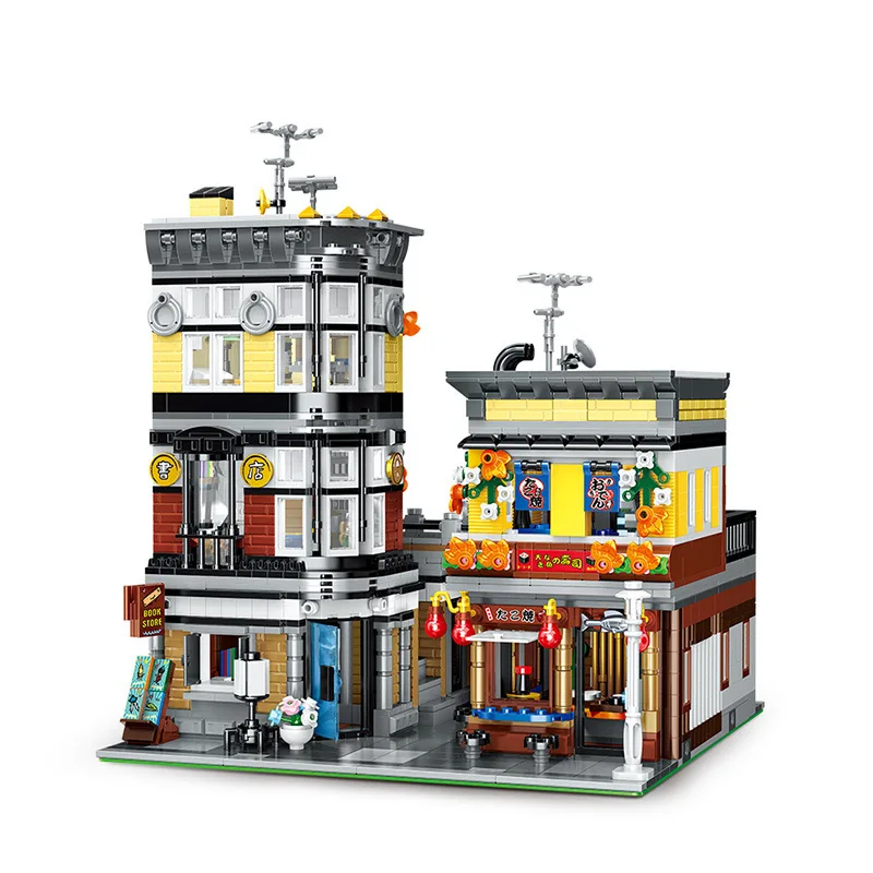 82002 City Street View Architecture Series MOC Delicious Sushi Restaurant Building Block Brick Toys Kids Birthday Gift Set | Игрушки и
