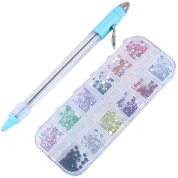

1 Set Nail Art Tools DIY Manicure Kit Nail Rhinestone Applicator Nail Beauty Accessories Blue