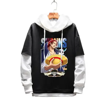 

Anime One Piece Roronoa Zoro Cosplay Hoodie Monkey D. Luffy New Unisex Tony Chopper Hoodie Fake Two Pullover Sweatshirt