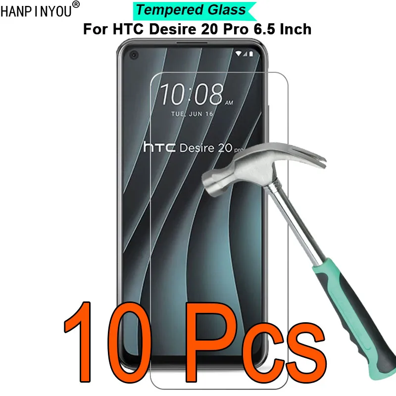 

10 Pcs/Lot For HTC Desire 20 Pro 6.5" 9H Hardness 2.5D Ultra-thin Toughened Tempered Glass Film Screen Protector Guard