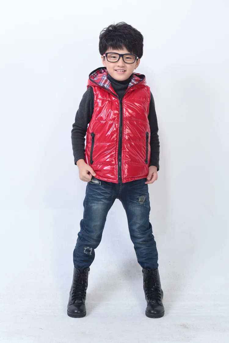 thickening winter long zipper children cotton vest children vest jacket girl warm vest for boys kids clothing