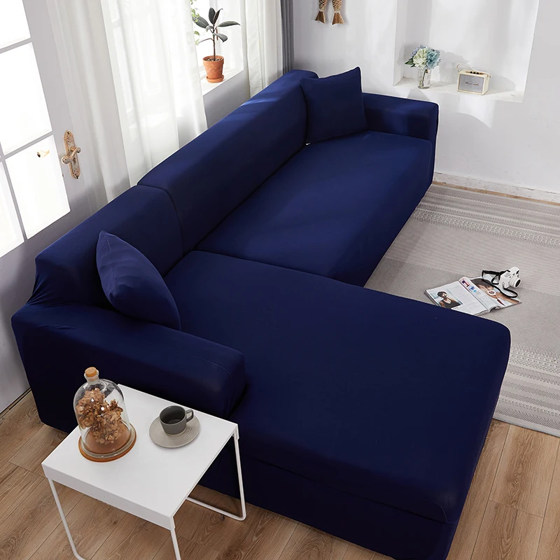 Plain Color Sofa Cover Elastic Stretch Covers for Living Room Couch Corner Sectional 1/2/3/4-seater | Дом и сад