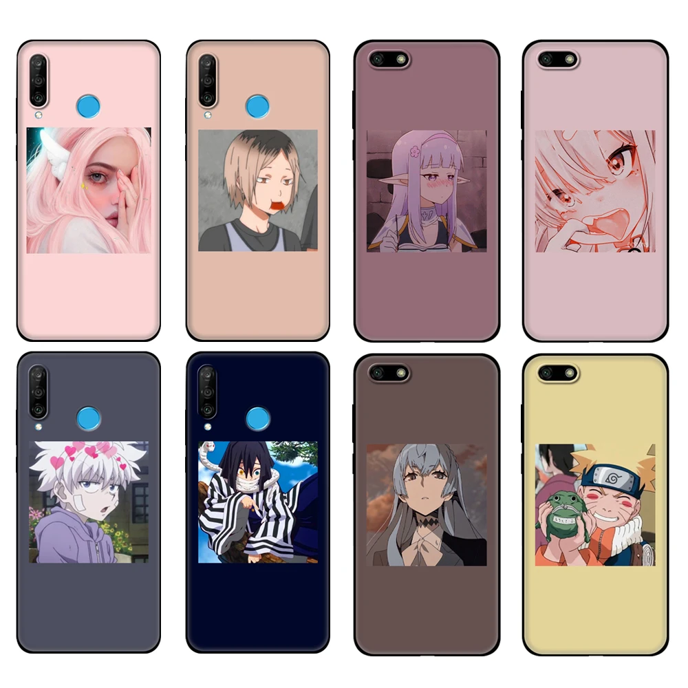 Custodia In Tpu Nera Per Huawei Honor 20 Lite 10 10I 20S 30S 30 Custodia Honor 7A 5.45 7S 7C 5.7 Custodia Cover Icone Anime
