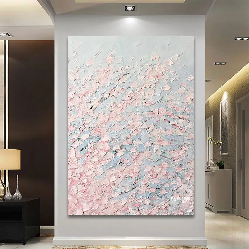 

Flowers On Branches Abstract Art Oil Paintings On Canvas China Artwork Modern Wall Decor Accessories For Kindergarten Unframed