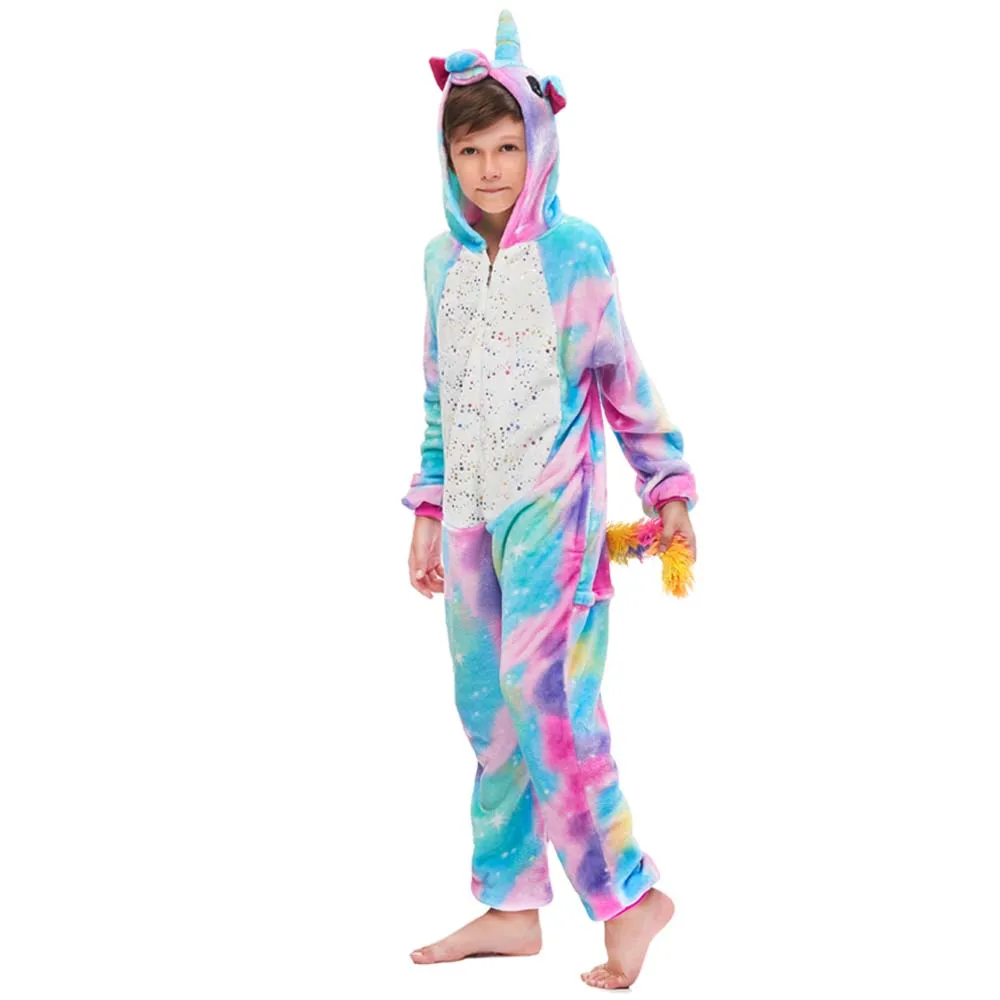 pajama sets bamboo	 Children Kids Flannel Animal Cartoon Pajamas Winter Sleepwear Boys Onesies Girls Pajama Set Cute Stitch Unicorn Animal Pyjamas pajama sets bamboo	