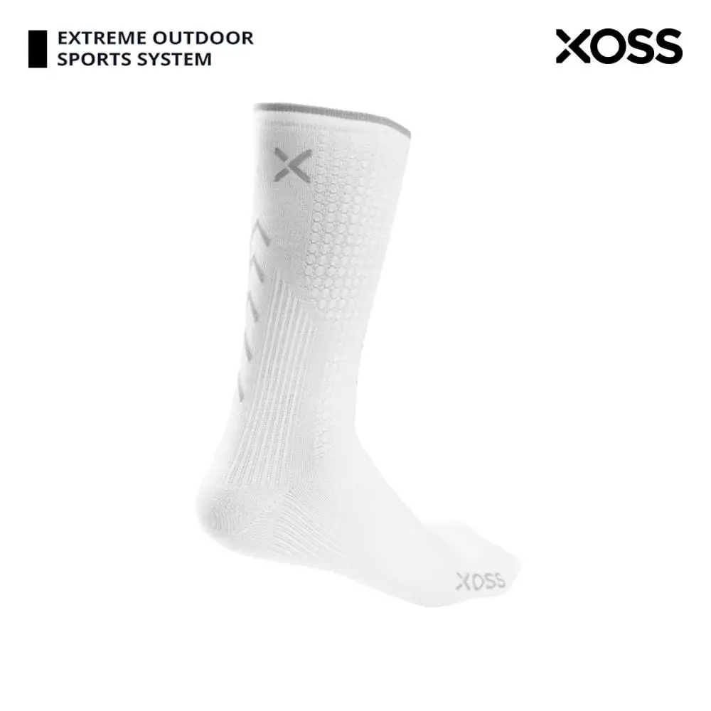 2 pairs white XOSS велосипедные носки мужские профессиональные Гольфы Ciclismo Черный L/M для спорта на открытом воздухе Гонки бесшовные MTB дорожный 2 пары - Цвет: 2 pairs white