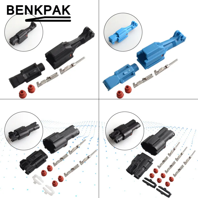 348pcs Waterproof Car Connector 1/2/3/4 Pin,Electric Connector Kit,Insulated and Sealed Connector 1.5 mm Terminal Plug Waterproof Connector for Car Truck Marine Motorcycle 