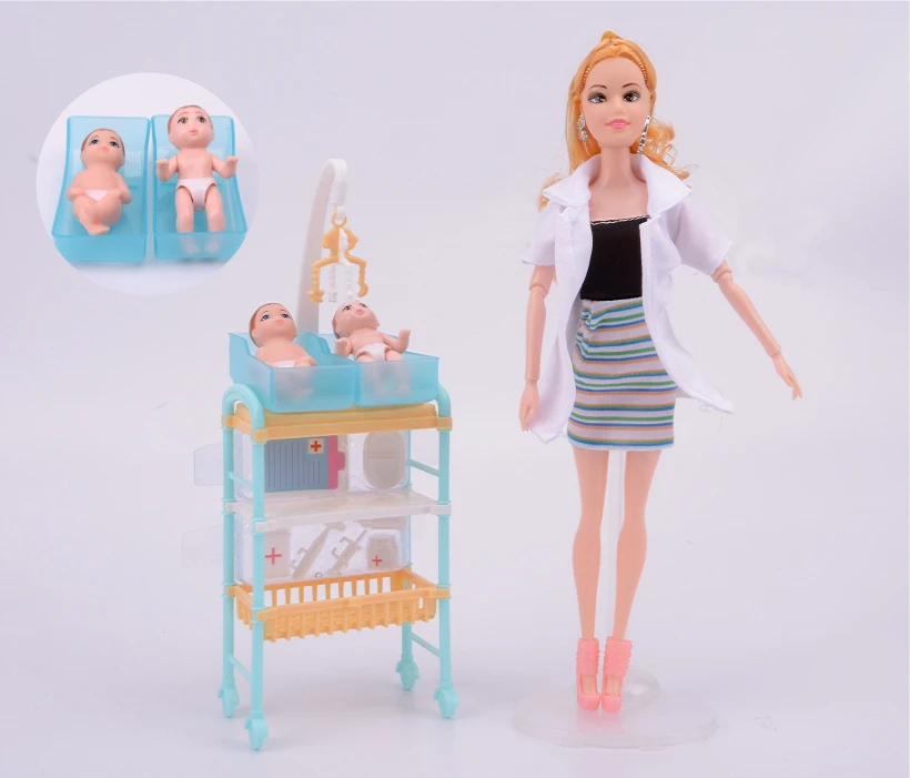 5 шт./компл. Модная Кукла-няня ангела+ 2 маленьких ребенка одеваются Подарочные игрушки для Кукла Барби Косплей развивающие игрушки
