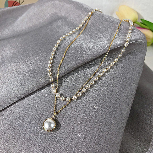 Simple Multilayer Pearl Bracelet for Women Ins Temperament Sweet Pendant Bracelets Jewelry Girls Party Gift Dropshipping
