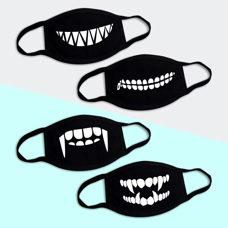 Маска для лица аниме мультфильм рот Муфельная маска для лица покрытие для велоспорта против пыли хлопок лицевая Защитная крышка маски