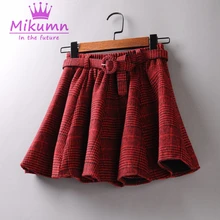 Осень Зима Женская Мини плиссированная юбка Harajuku консервативный Стиль клетчатые юбки женские шорты с высокой талией юбки Saia Faldas