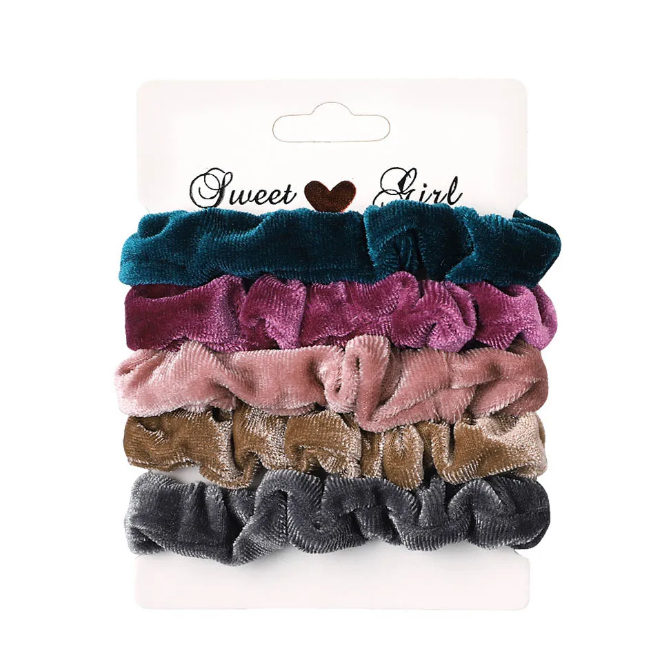 3 4 5 6 Pcs Scrunchie Pack Gumka Do Wlosow Scrunchies Women Hair Accessories Femmel Elastic Hair Bands Fashion Chouchou goody hair clips