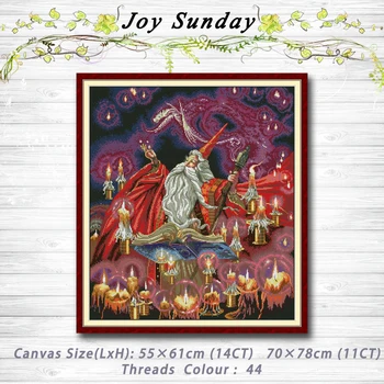 

Magician cartoon decor painting 14CT 11CT counted cross stitch kits embroidery sets Needlework Sets Home decor