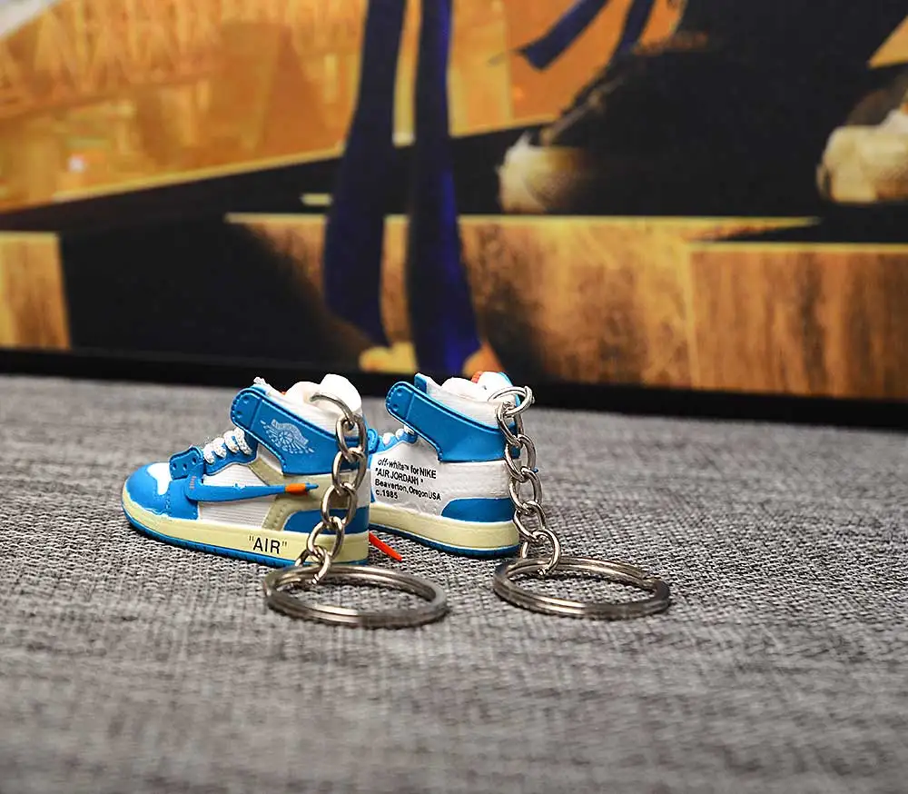 Дропшиппинг тапки обуви брелок 1 3D мини-кроссовки "UNC" Спортивная обувь тапки брелки