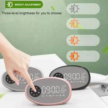 

Hot Multifunction Callable Portable Bluetooth Mini Speaker Wireless subwoofer Radio electronic alarm clock bluetooth speaker