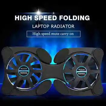 

Mini Octopus Notebook Cooler Pad Quiet Stand Double Fans for 7-15 inch Notebook Laptop Foldable USB Cooling Fan CPU Cooler