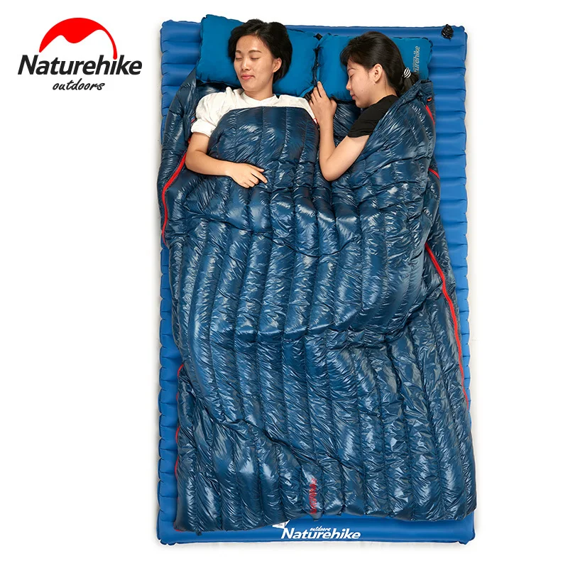 Naturehike 200x80cm 190x72cm Large Ultra Light Down Winter Sleeping Bag Adult Outdoor Camping Goose Down Sleeping Bag Keep Warm