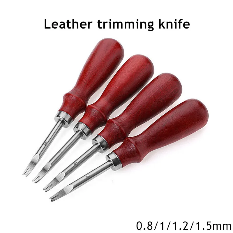 

1Pcs Leather Trimmer Edge Skiving DIY Leather Craft Cutting Sewing knife Leather Wallet Cut Leathercraft Tools 0.8/1/1.2/1.5mm