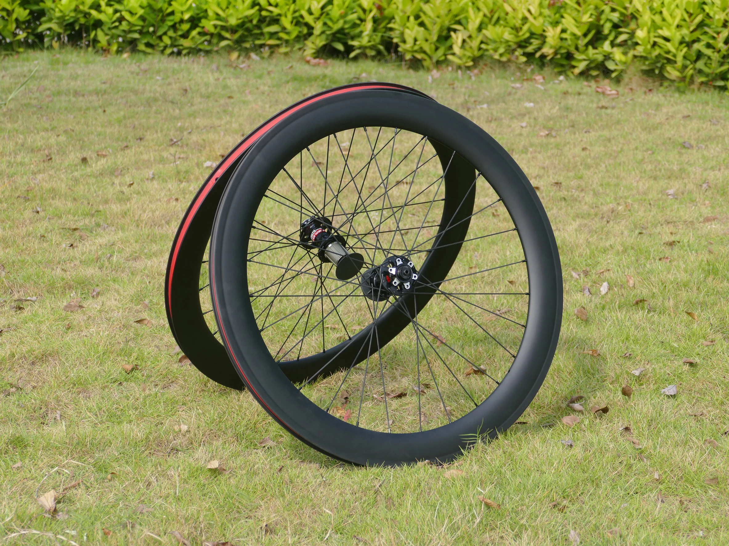 

Full Carbon Road Bike Wheelset ( Disc Brake ) - 1 Pair Thru Axle Wheel Rim 38/50/60mm Front Axle 100*12mm / Rear Axle 142*12mm