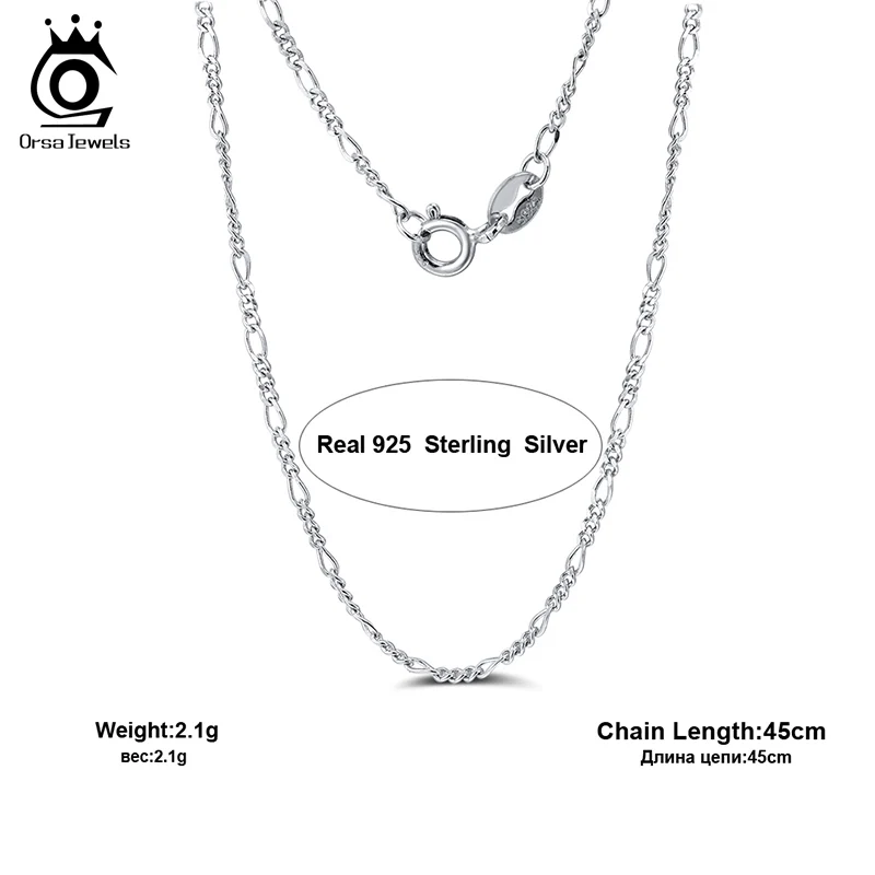 ORSA JEWELS, ожерелье из стерлингового серебра, цепочки для женщин, улучшенная версия, цепочки букв, Женское Ожерелье, модное ювелирное изделие SC27