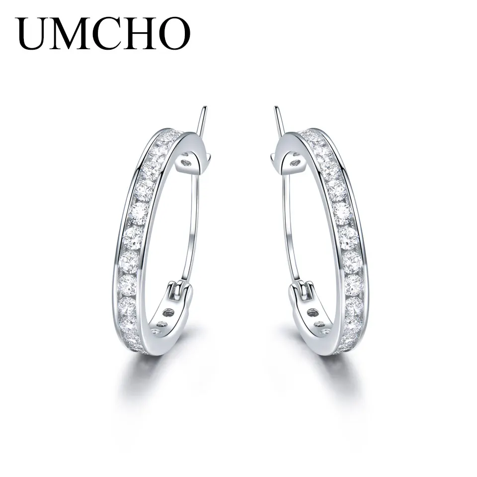 ZEUJ0103Z-1 UMCHO, цельное серебро, 925, ювелирное изделие, хорошее зеленое, создано, нано изумруд, серьги-клипсы для женщин, праздничные подарки на день рождения, очаровательные ювелирные изделия - Цвет камня: ZEUJ0103Z-1