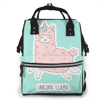

Fashion Mummy Maternity Nappy Bag Cute Fluffy Unicorn Llama Large Capacity Baby Bag Travel Backpack Nursing Bag for Baby Care