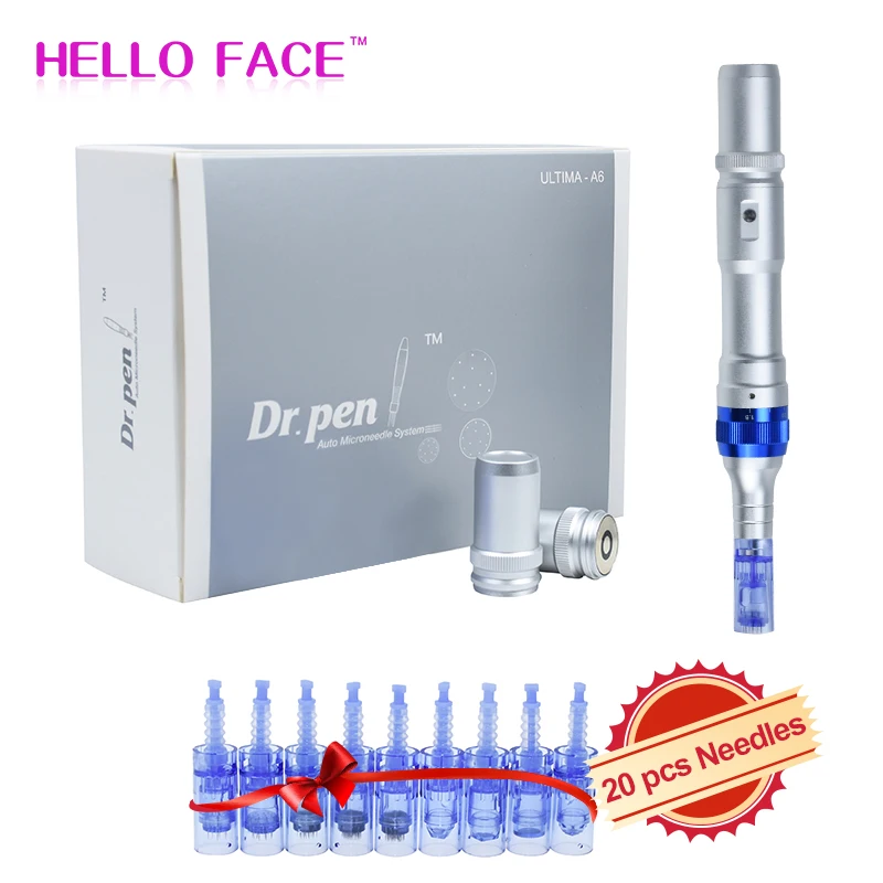 Dr.Pen A6 Ultima Derma ручка с 20 шт. иглы картридж беспроводной и проводной Электрический
