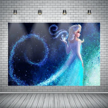 

Princess Aisha custom photography background children birthday party polyester vinyl photo backdrop