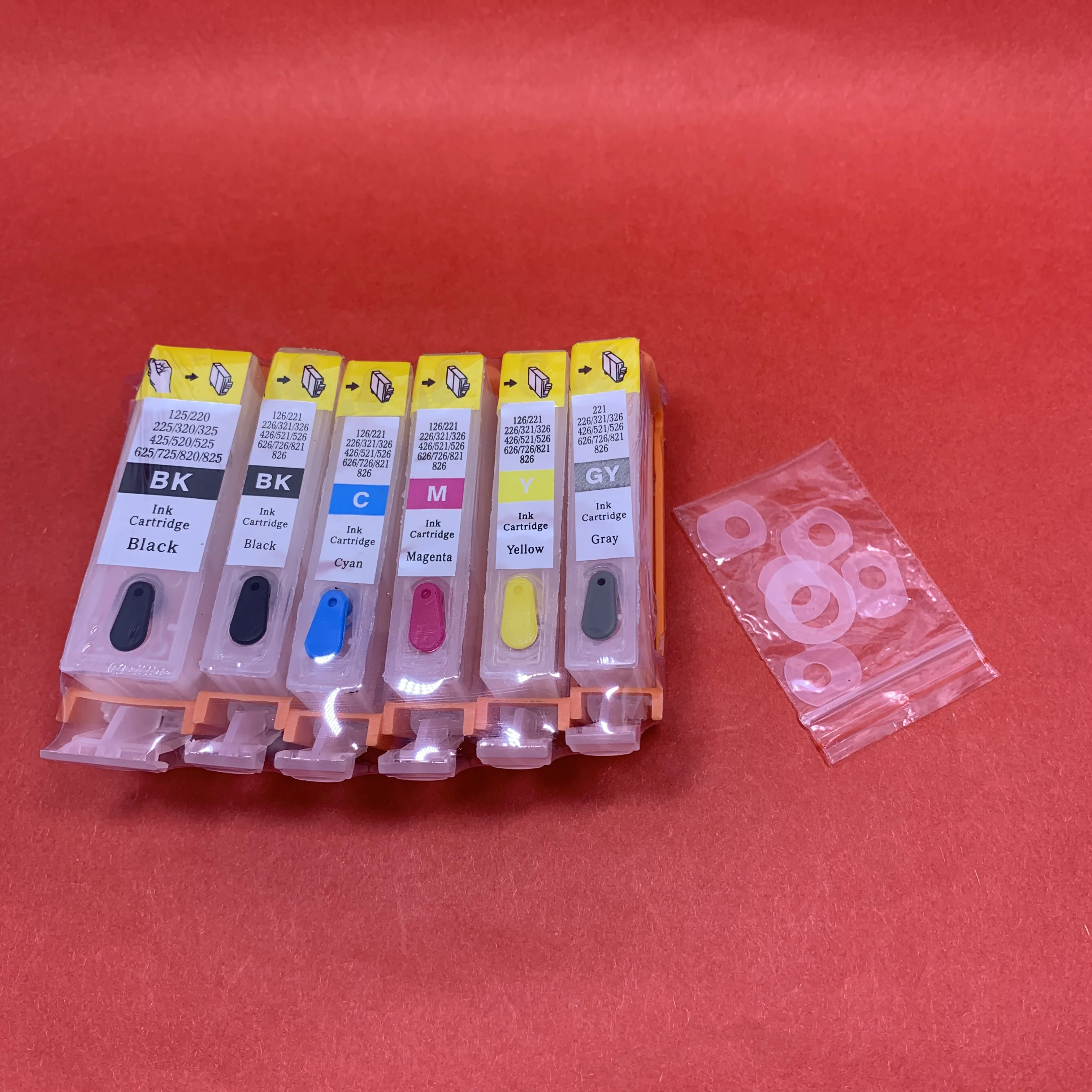 Перезаправляемые картриджи YOTAT PGI525 6 шт. PGI-525 CLI-526 для PIXMA MG6150 MG8150 (Европа) |