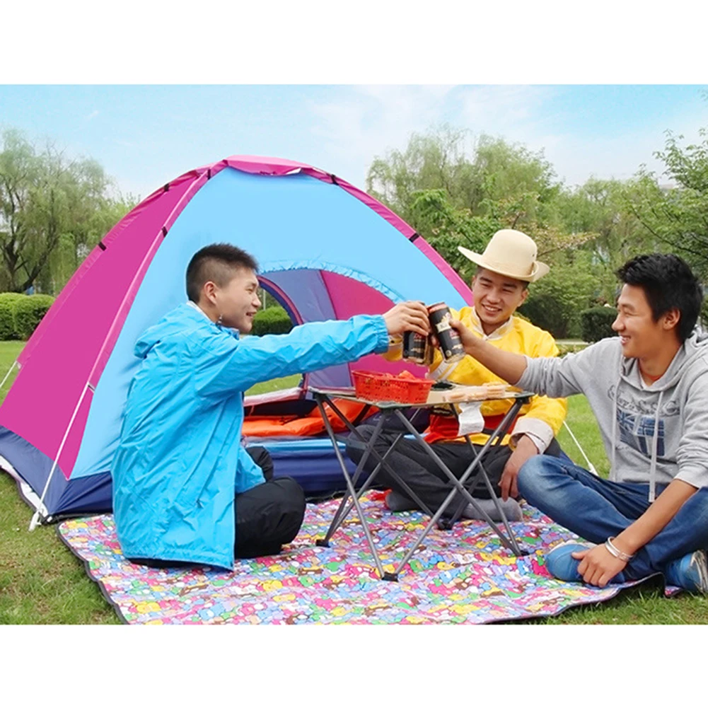 New Outdoor Automatic Tents Oxford Cloth Blue Camping Waterproof Tents Beach Hiking Tent with Carry Bag