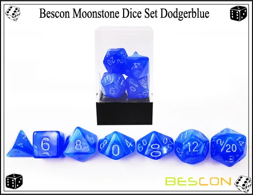 Dodgerblue Dice Set-5