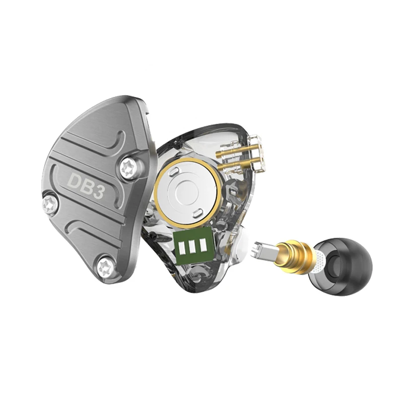 Unidades de Condutor Monitor de Fone de Ouvido Fone de Ouvido de Metal 1ba + 2dd Híbrido de 3 Nicehck Motores Corrida Esporte Hifi dj Iem Mk3 Db3 - Image 4