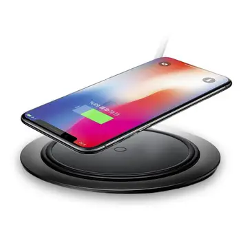 

10W Qi Desktop Wireless Charger Metal Frame Phone Charging Pad For Iphone Wireless Charger Power Pad