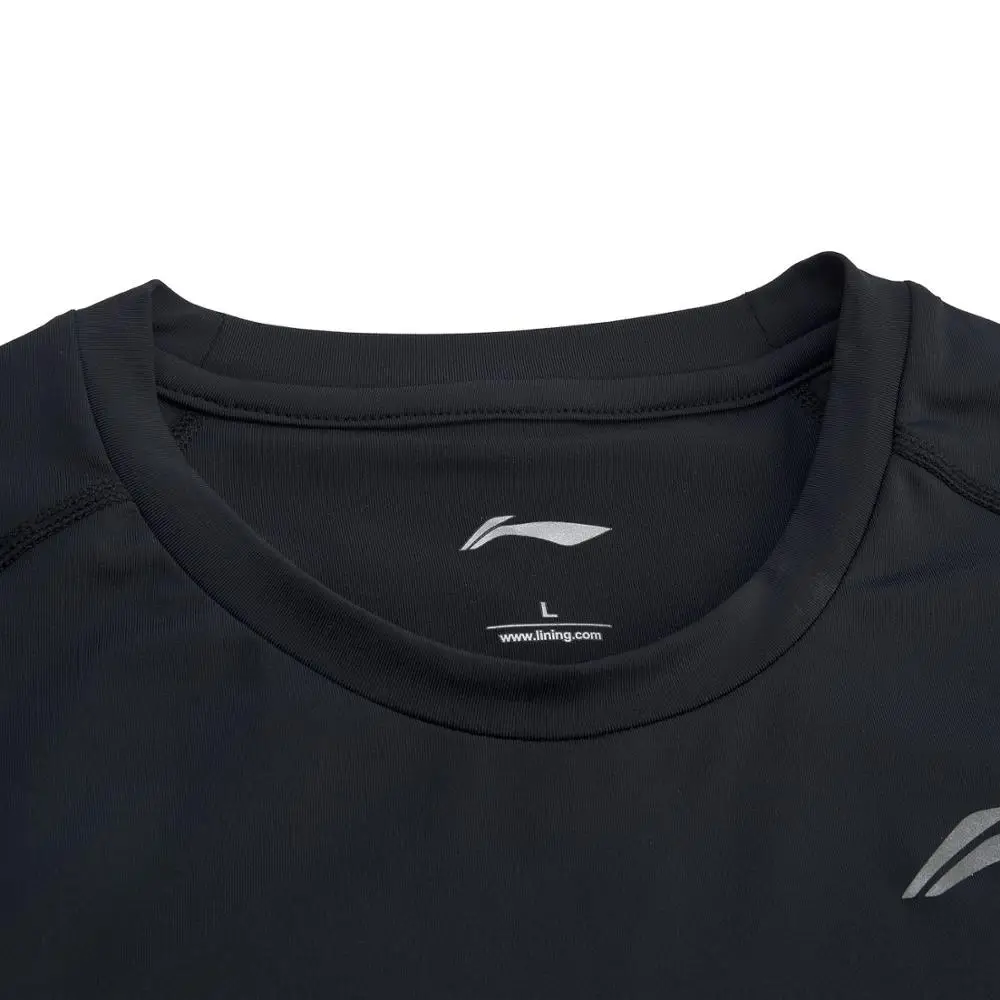 Li-Ning, мужская тренировочная серия, базовый слой, 88% нейлон, 12% спандекс, подкладка, облегающая, длинный рукав, спортивные футболки, AUDP063 MTL1051
