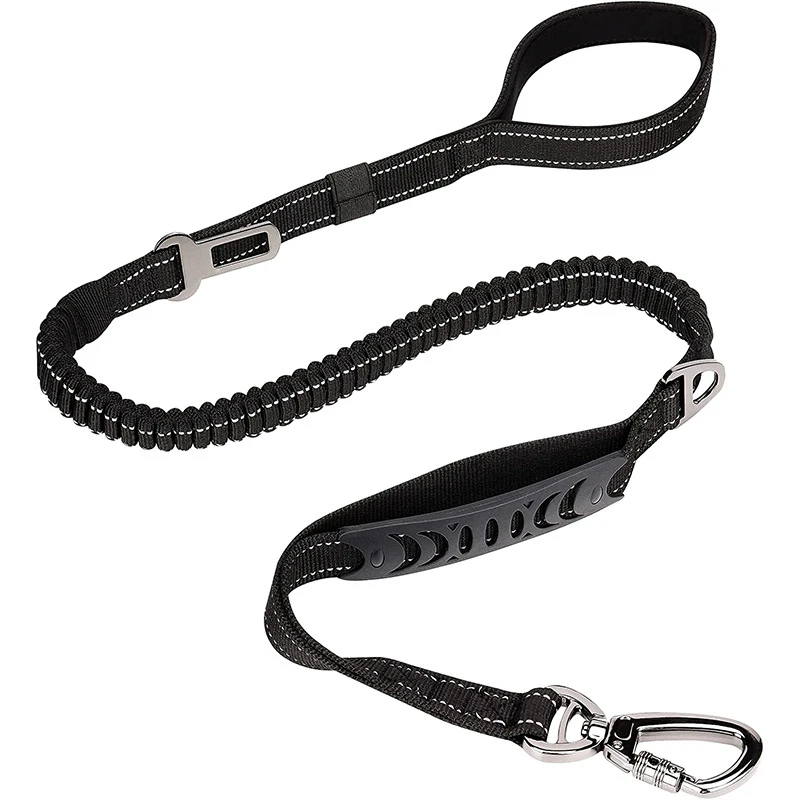 Luxury Dual use Strong Big Dog Leash With Car Safety Buckle And Padded