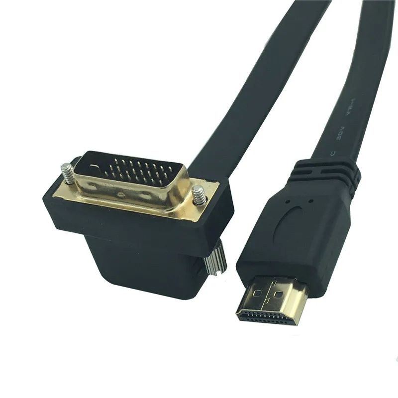 0,3 м DVI-D 24+ 1 Мужской 90 градусов под прямым углом к HDMI кабель