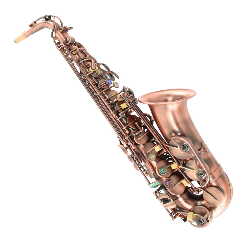 Style 1 MARGEWATE Alto Eb Tune саксофон уникальный Ретро латунный саксофон Античный медный E плоский музыкальный инструмент саксофон с футляром мундштук - Цвет: Style 1