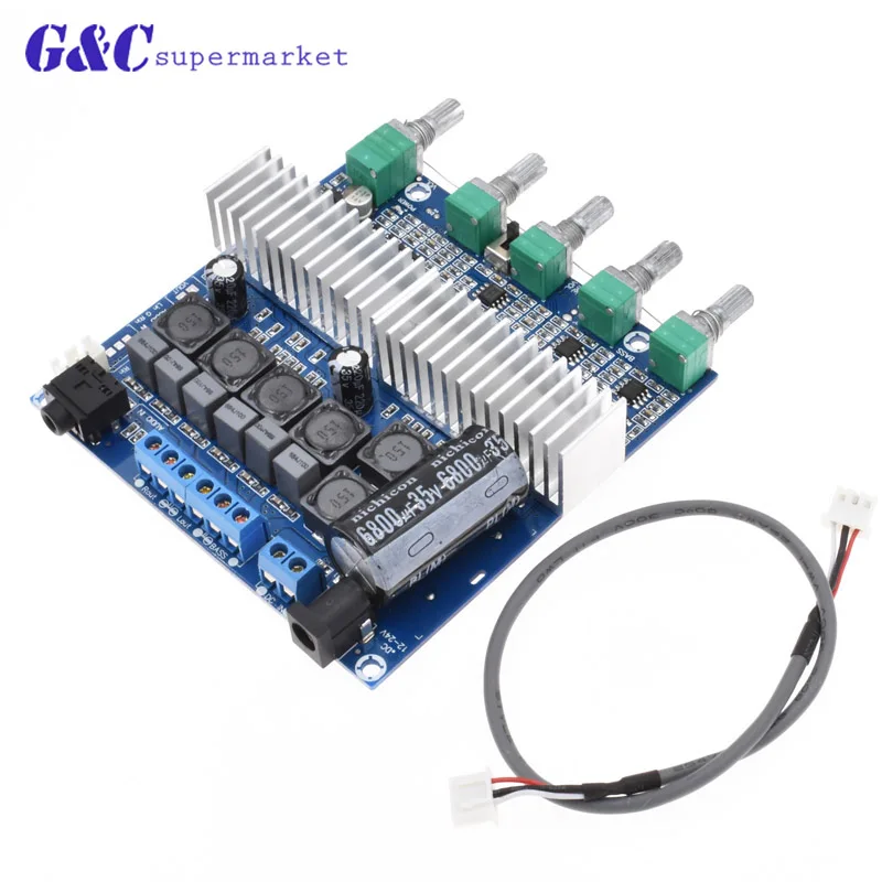 

TPA3116 2.1 channel 12-24V 50WX2 + 100W audio speaker HIFI digital amplifier board compatible board tantalum capacitor