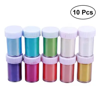 

10 Pcs Mineral Makeup Pigment Mica Resine Epoxy Powder Mineral Powder Safe To Use For DIY Handwork Nail Lipstick Decoration