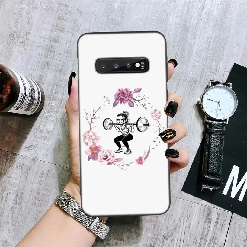 BA327-10 Бодибилдинг Тренажерный Зал Фитнес черный чехол для телефона samsung Galaxy S10+ Plus Lite Note 10 9 8 S9 S8 J4 J6+ Plus S7 S6 Edge Coqu - Цвет: BA327-10