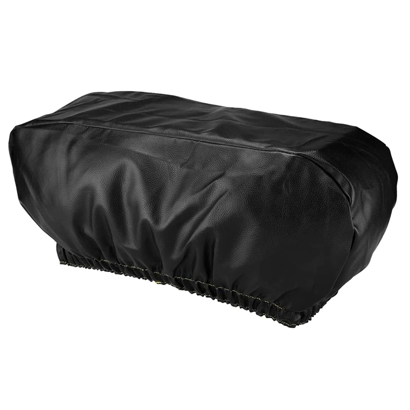 Yardwe 1Piece Heavy Duty Winch Cover Waterproof Oxford fabric Winch Dust Cover with Elastic Band Fits Most Electric Winches Protective Cover Black 17500 lbs 