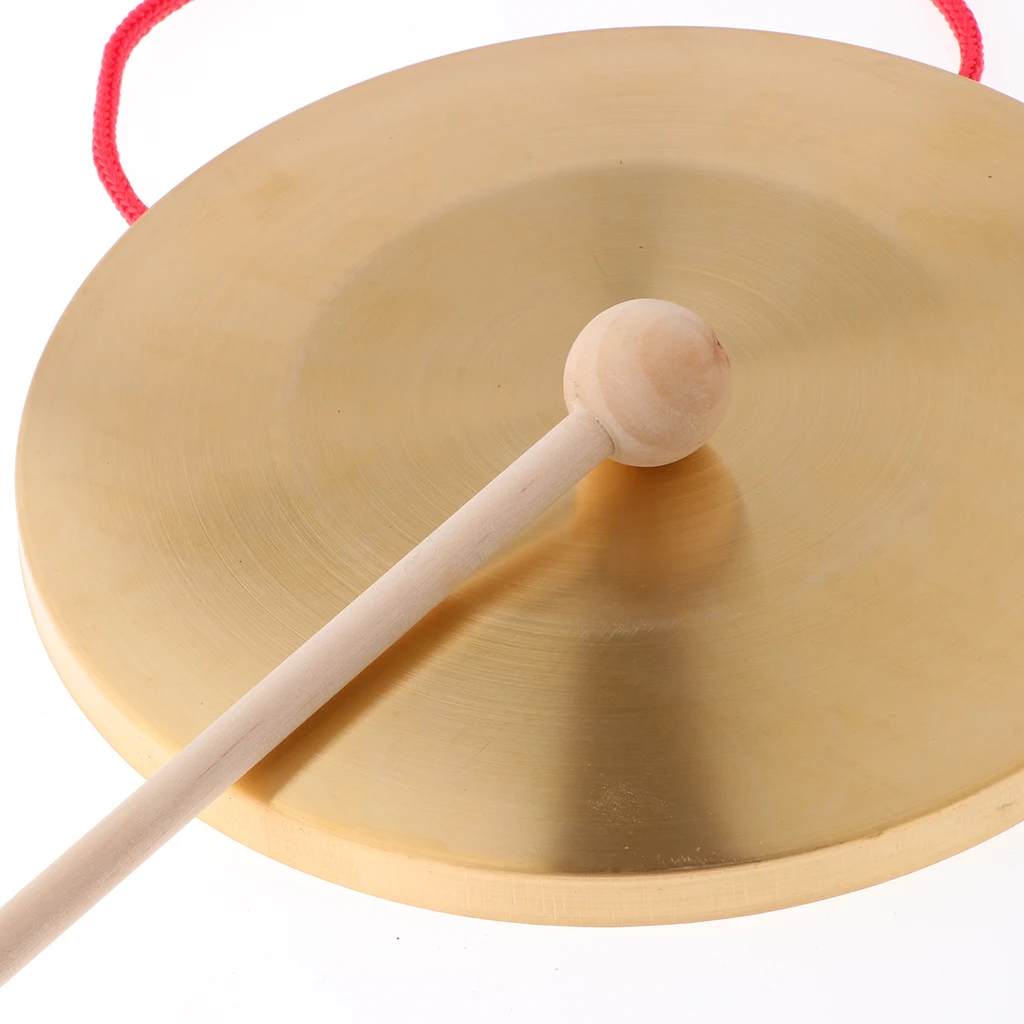 Hand Gong Chapel Copper Cymbals Percussion Opera Gong for Kids Children Toys (18cm)