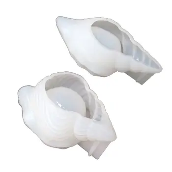 

Large Conch Holder Silicone Resin Mold Makp Up Egg Stand Epoxy Resin Mould Conch Shape Beauty Blender Rack Mold Art Tool