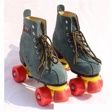 Двойная линия для взрослых и женщин, для мужчин, для помещений, четырехъярусная параллельная обувь для скейтборда из воловьей кожи, ботинки, 4 колеса, PU Тормозная износостойкая обувь на шнуровке