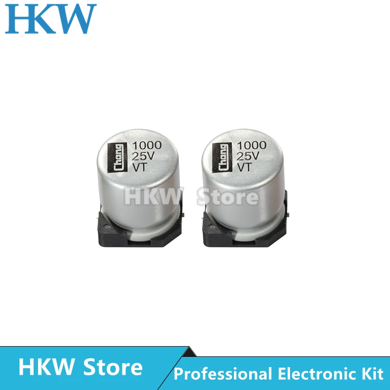10pcs SMD Aluminum Electrolytic Capacitor 6.3V 10V 16V 25V 35V 50V 63V 1UF 10UF 22UF 33UF 47UF 100UF 330UF 470UF 1000UF aluminum electrolytic capacitor