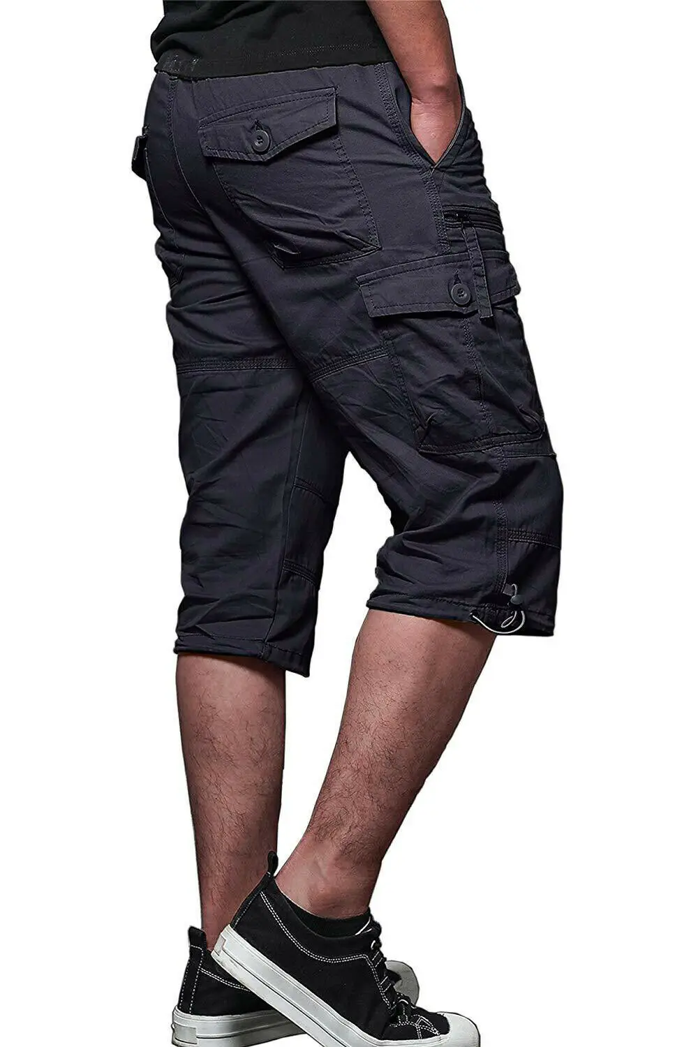 Синий Мужские летние шорты спортивные Laufen тренировки брюки карго Jogger Hose - Цвет: Синий