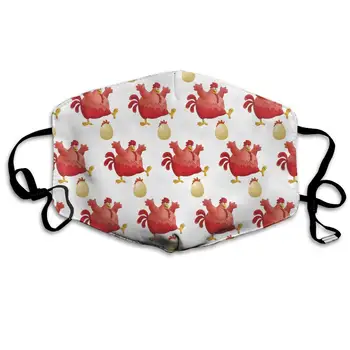 

Garde Art Studio Unisex Premium Polyester Face Cover Mask, I Love Raising Chicken Funny & Fashion Accessories for Women Man Kids