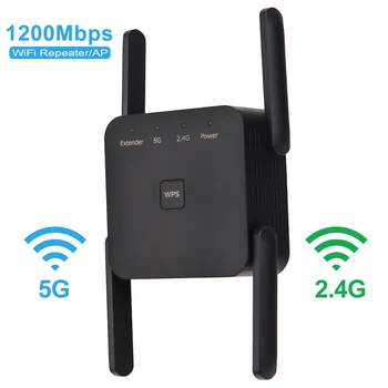 

Wi-Fi 1200Mpbs WiFi Repeater WiFi Extender 2.4G 5G Wireless WiFi Booster Amplifier 5ghz Wi Fi Signal Repeater