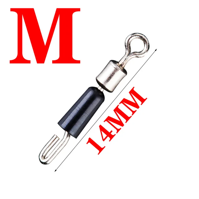 20pcs/Lot Bearing Swivel Fishing Hook Fast Connector Solid Rings Rolling Fishing Line Quick Link Carp Fishing Accessories M