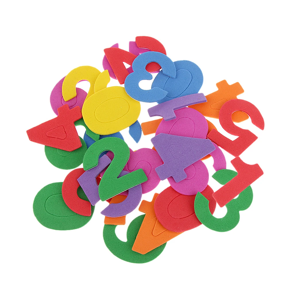 Pack of 45 Foam Numbers Shapes Sticker for Kids Children Craft DIY Work